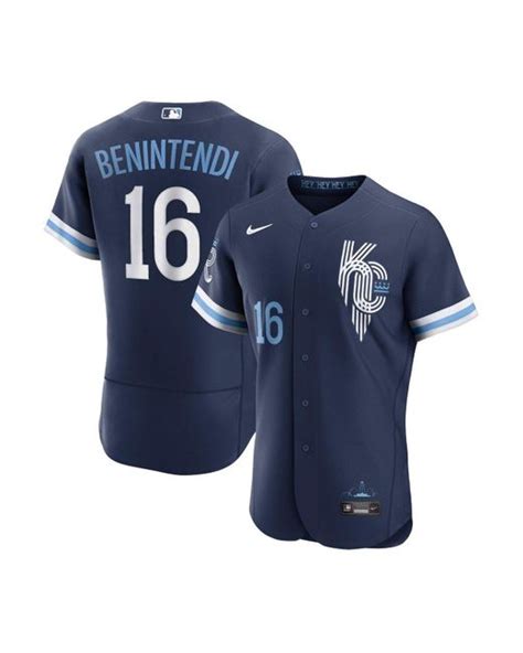 Nike Synthetic Andrew Benintendi Navy Kansas City Royals 2022 City Connect Authentic Player ...