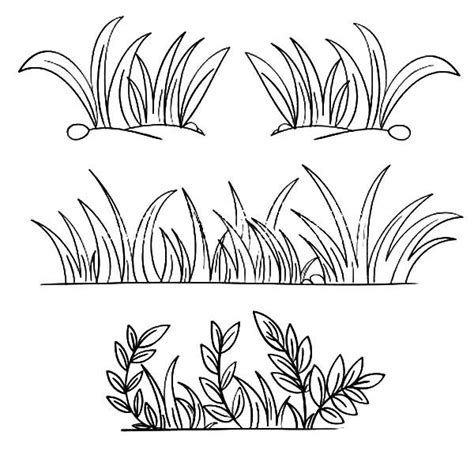 Grass Drawing Outline