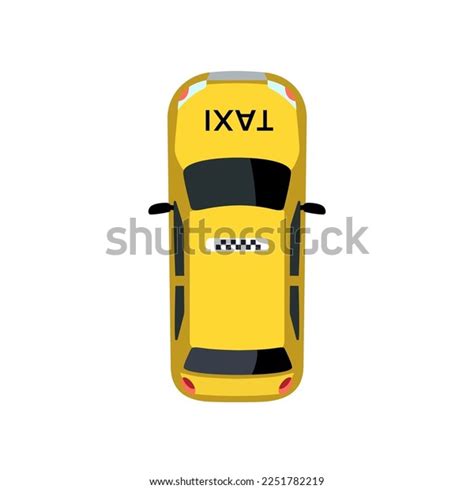 Taxi Car Top View Vector Illustration Stock Vector (Royalty Free ...