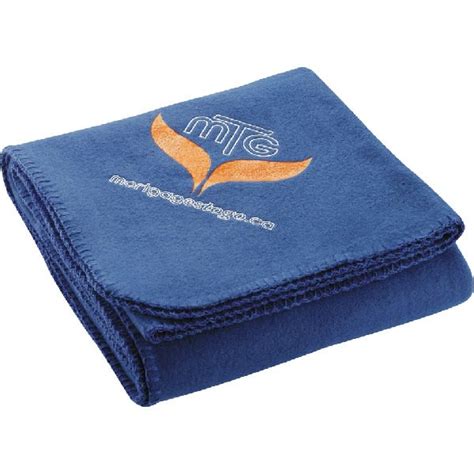 Cozy Fleece Blanket With Logo | Custom Embroidered Fleece Blankets