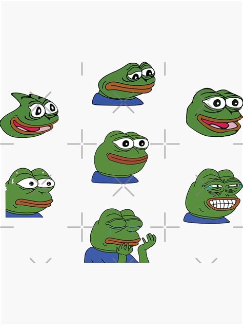 "Pepe Twitch Emotes Pack 1" Sticker by OldDannyBrown | Redbubble