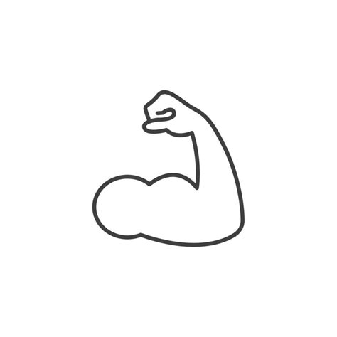 Vector sign of the Strong hand symbol is isolated on a white background. Strong hand icon color ...