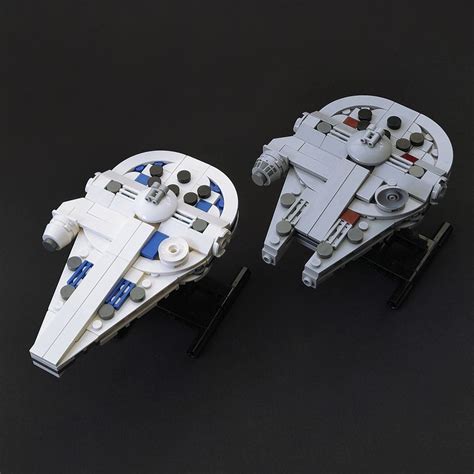 LEGO MOC Desk display Micro Falcon. Both versions in one package by ...