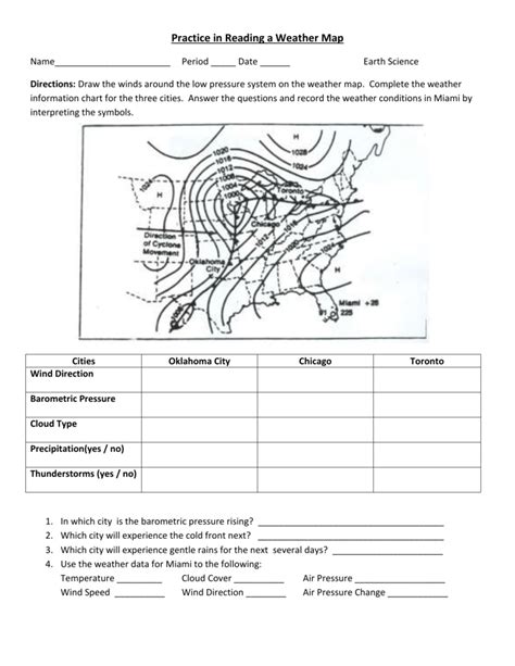 Weather Map Symbols Worksheet – Pro Worksheet