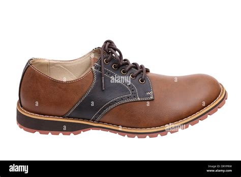 Brown leather men's shoe Stock Photo - Alamy