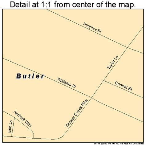 Butler Kentucky Street Map 2111530