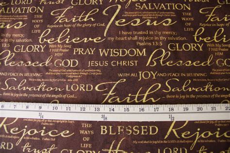 Jesus Fabric. Christian Fabric Gold and Brown - Etsy