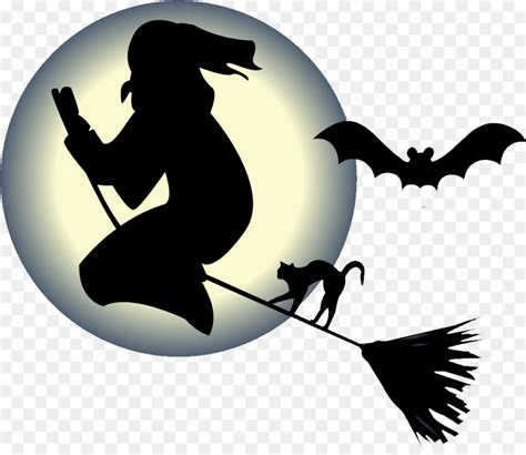 Free Witch Moon Silhouette, Download Free Witch Moon Silhouette png ...