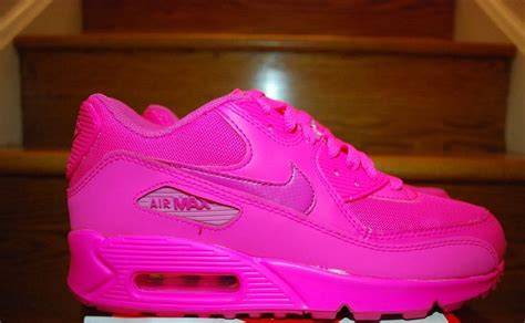 Custom Painted Nike Air Max 90s. Hot Pink Nike Air Max 90s. Neon Pink ...