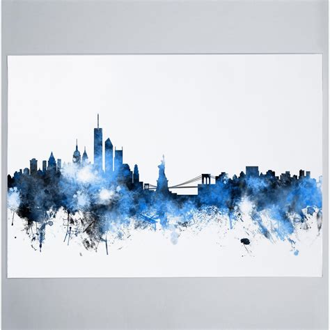 New York Skyline Blue Black - Print artPause Art | Superbalist.com