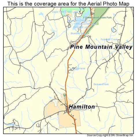 Aerial Photography Map of Hamilton, GA Georgia