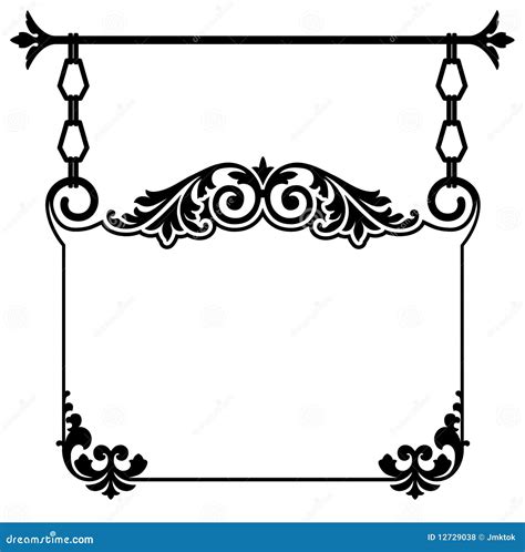 Vintage Hanging Sign stock vector. Illustration of fastener - 12729038