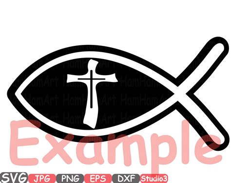 Jesus Fish SVG Silhouette Cutting Files Cricut Studio3 Cameo - Etsy