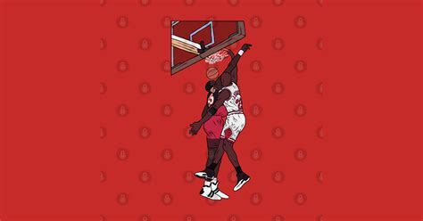 Michael Jordan Dunk on Dikembe Mutombo - Michael Jordan - T-Shirt | TeePublic