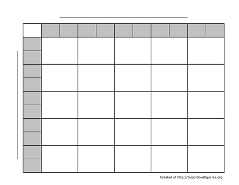 30 Football Squares Template Excel