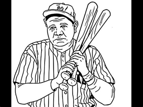 Effortfulg: Babe Ruth Coloring Pages