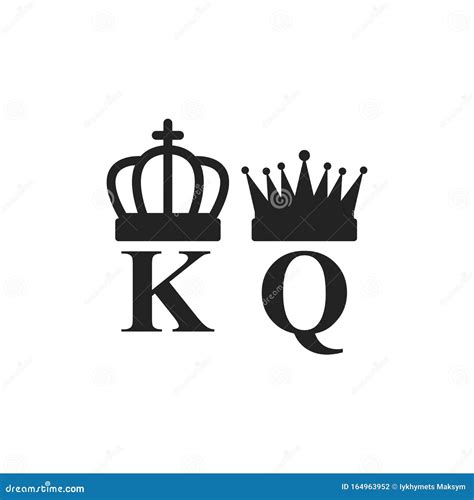 Vector Black Crown Icons on White Background King and Queen Logo Stock ...