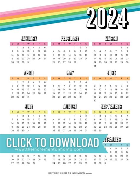 2024 Yearly Calendar Printable One Page Pdf Printables For - Calendar Bank 2024