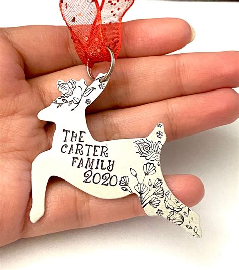 Christmas Tree Ornament Personalized Metal Ornament | Etsy