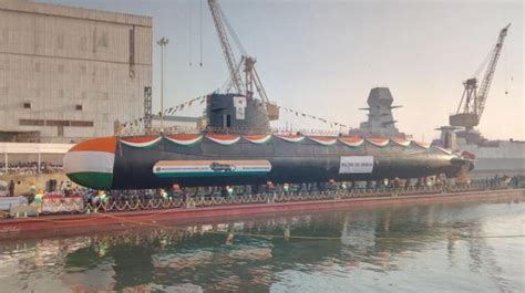 Indian Navy launched a Scorpene Class Submarine named INS KARANJ in ...