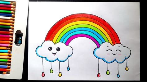 how to draw rainbow | how to draw colour rainbow 🌈| rainbow drawing | beautiful drawing ...