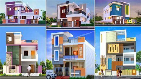 Top 50 indian house front elevation designs for double floor house 2021 2 floor house designs ...