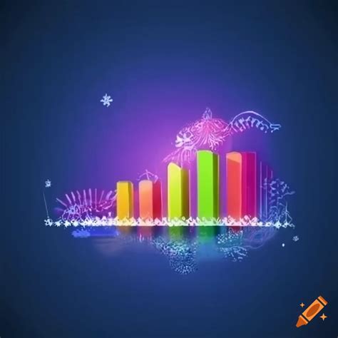 Festive card with an exponential graph on Craiyon