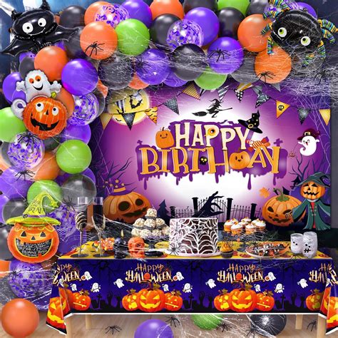 Amazon.com: Halloween Birthday Party Decorations, Halloween Themed ...