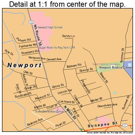 Newport New Hampshire Street Map 3352500