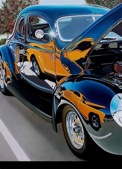 Hyper-realistic car paintings by Cheryl Kelley xaxor.com Train Illustration, Cool Car Drawings ...