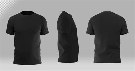 Premium PSD | Realistic black Tshirt mockup design