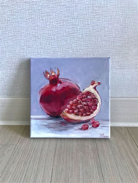 Pomegranates painting Still life Oil Painting on canvas | Etsy in 2021 | Pomegranate painting ...