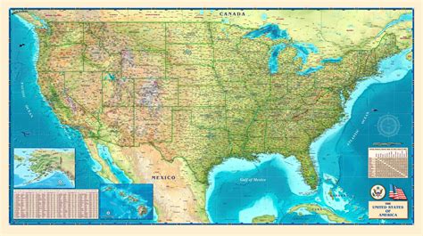 USA+Physical+Map+United+States | Map murals, Us map, Map