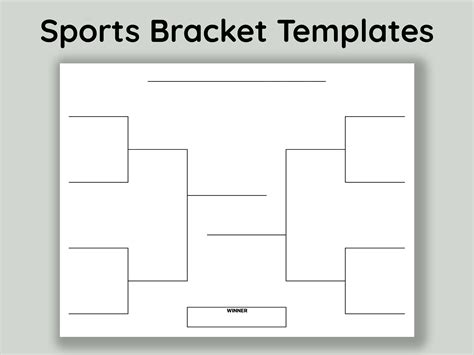 Sports Bracket Printable. 8 16 32 Team Bracket. Tournament - Etsy ...