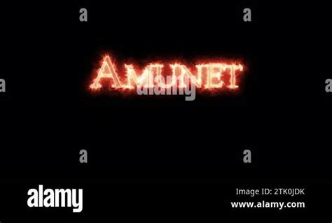 Amunet, egyptian goddess, written with fire. Loop Stock Video Footage - Alamy