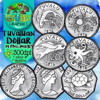 Tuvaluan Dollar (Currency Clip Art) by Green Grubs | TpT