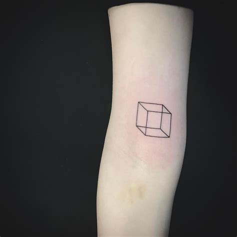 Tiny cube for sweet girl! #cube #tattoo #cubetattoo Scene Tattoo, Love ...