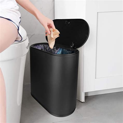 AIFUSI 10L Plastic Trash Can with Press Top Lid - White in Kosovo at € ...