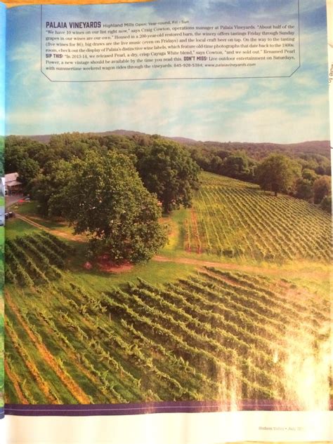 East Coast Wineries: Hudson Valley Wineries Shine in Hudson Valley magazine Wine Issue July 2015!