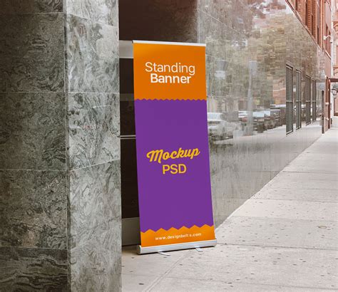 Standing Banner PSD Mockup Download for Free | DesignHooks