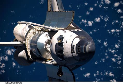 ESA - Space Shuttle Discovery before docking with the ISS