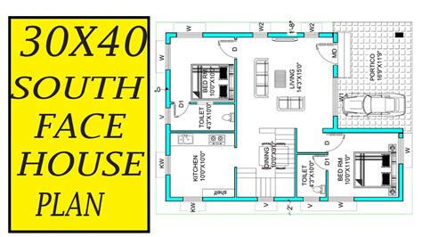 30x40 Floor Plan South Facing - Upre Home Design