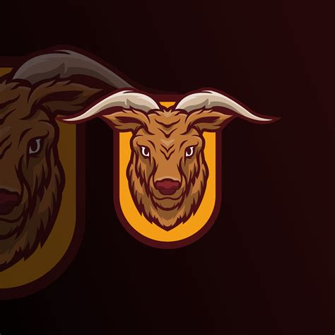 Goat cartoon mascot logo vector for your logo team or business 7730887 ...