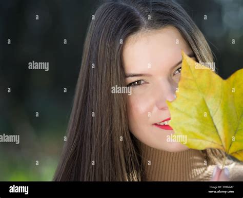 Model with leaf hi-res stock photography and images - Alamy