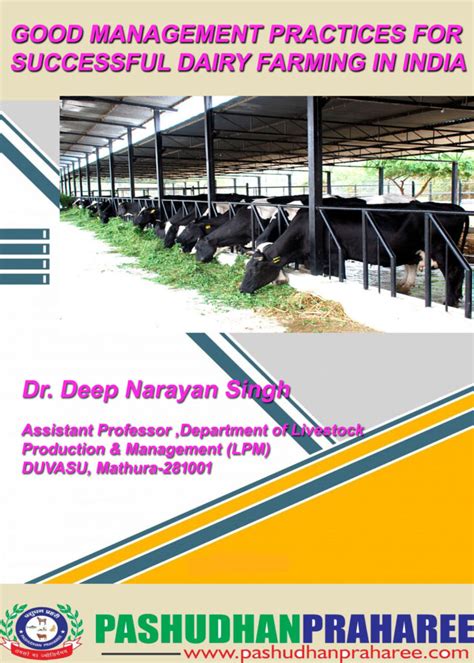 GOOD MANAGEMENT PRACTICES FOR SUCCESSFUL DAIRY FARMING IN INDIA ...