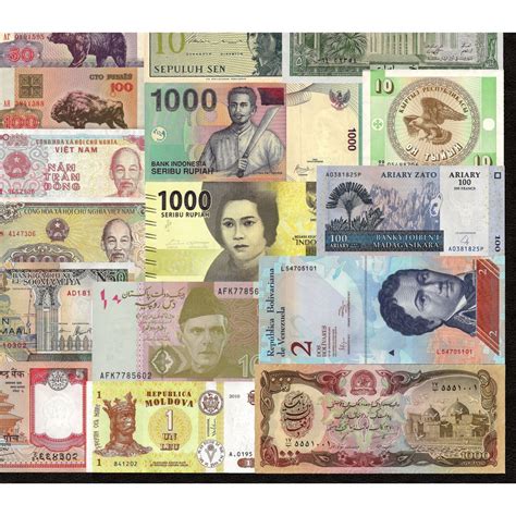 100 SETS X World 50 PCS Uncirculated Banknotes Set 28 Different Countries Currency Lot UNC