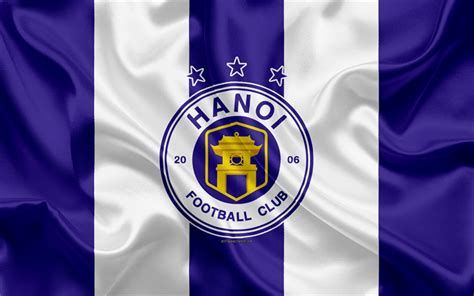 Download wallpapers hanoi fc 4k logo silk texture vietnamese football ...