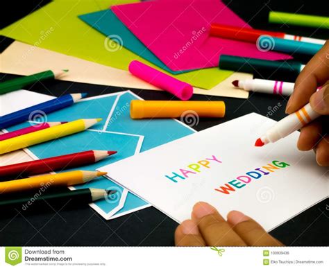 Message Card for Your Family and Friends; Happy Wedding Stock Photo - Image of gift, lover ...