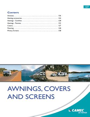 Fillable Online awnings, covers and screens - Camec Fax Email Print ...