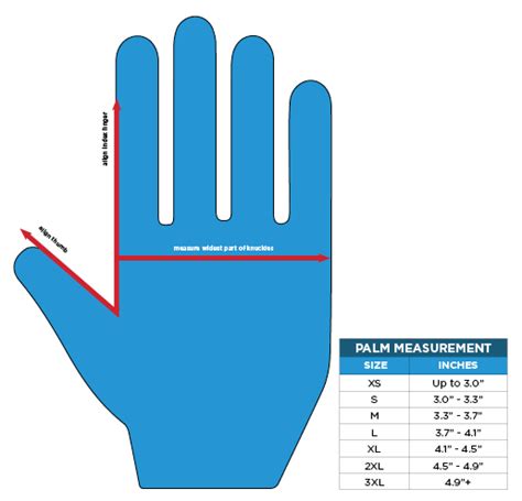 Eagle Glove Size Chart